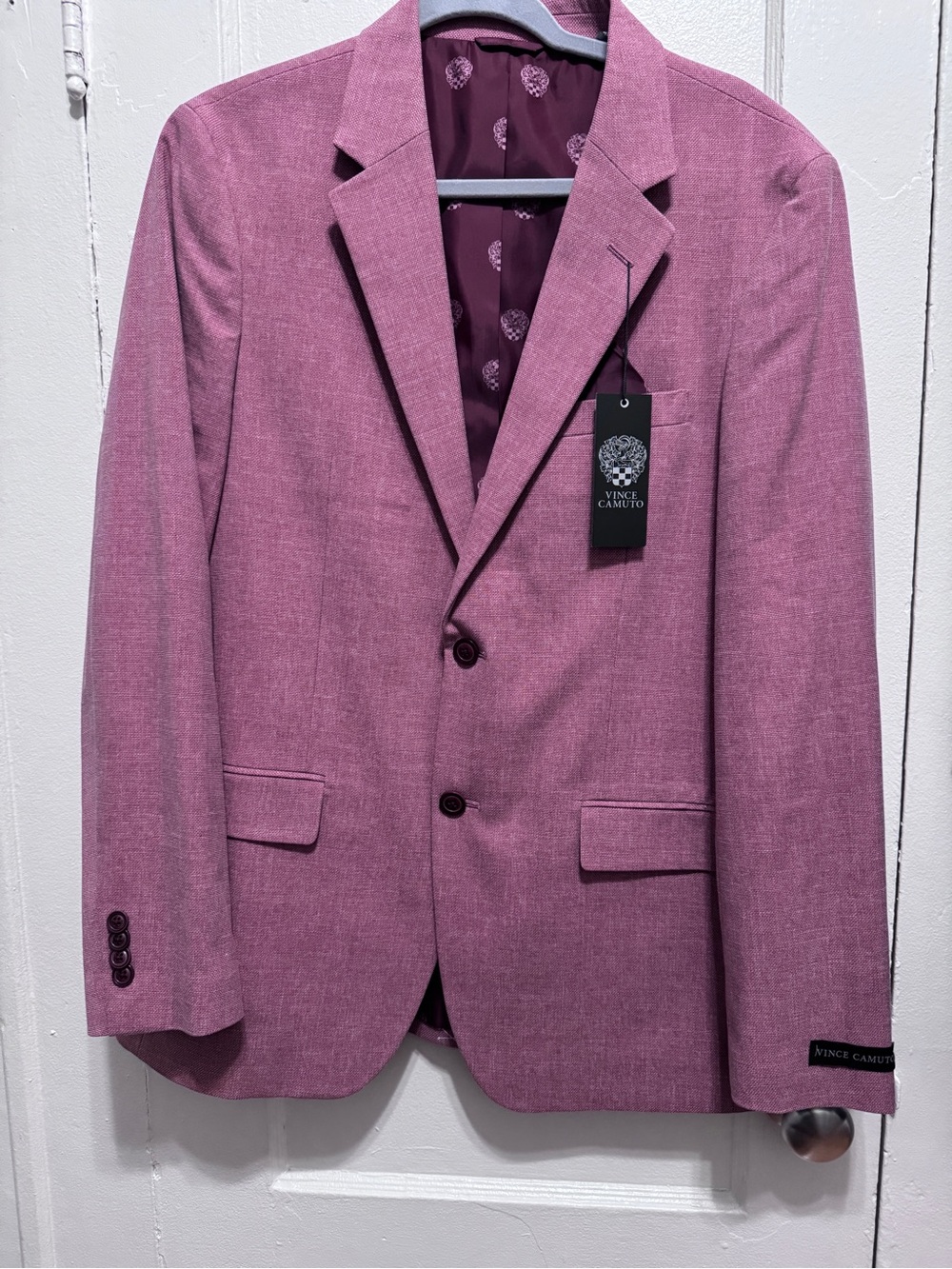 Vince Camuto Mauve-Pink Two-Button Blazer
